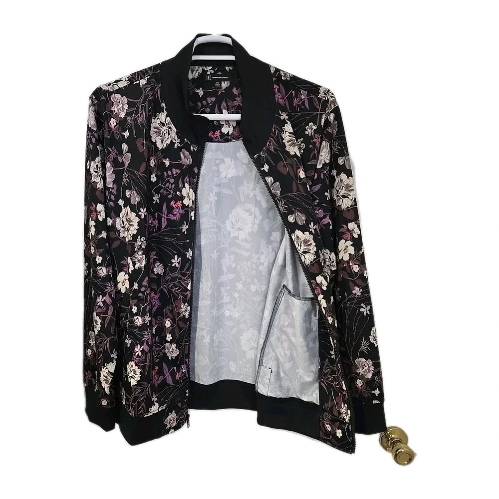 International Concepts‎ Purple Floral Jacket/ Shorts Set Mens 2XL
